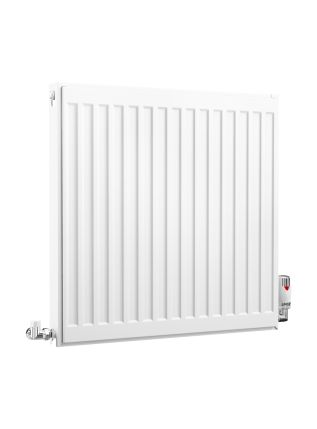 Compact Double Panel Single Convector | Type 21 | P+ - 600 mm x 600 mm - White