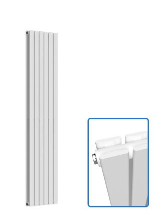 Flat Vertical Radiator - White - 1800 mm x 420 mm (Double)