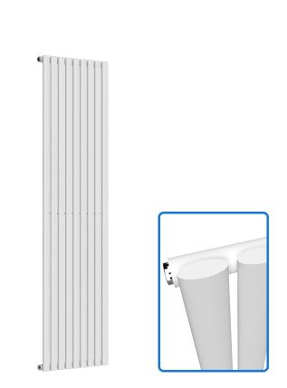 Oval Vertical Radiator-White-1800 mm x 540 mm (Single)