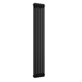 Vertical 2 Column Radiator - Black - 1500 mm x 290 mm