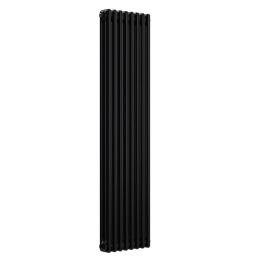 Vertical 3 Column Radiator - Black - 1500 mm x 380 mm