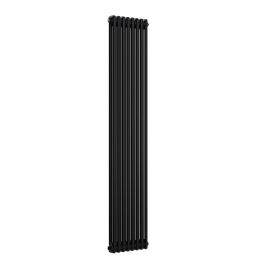 Vertical 2 Column Radiator - Black - 1800 mm x 380 mm
