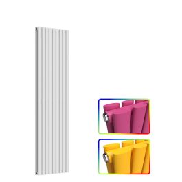 Oval Vertical Radiator - Coloured - 1800 mm x 540 mm - Double