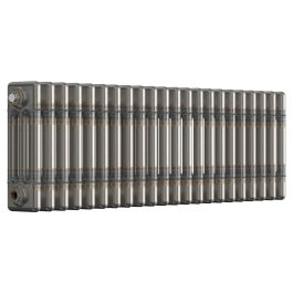 Horizontal 3 Column Radiator - Bare Metal Lacquer - 300 mm x 1010 mm