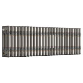 Horizontal 3 Column Radiator - Bare Metal Lacquer - 300 mm x 1190 mm