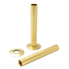 Polished Brass 130mm Pipe Sleeving Kit
