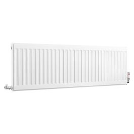 Compact Double Panel Single Convector | Type 21 | P+ - 400 mm x 1200 mm - White
