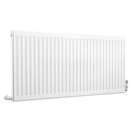 Compact Double Panel Single Convector | Type 21 | P+ - 600 mm x 1200 mm - White