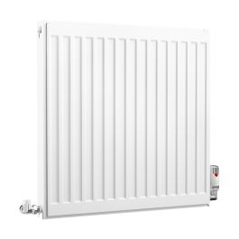Compact Double Panel Single Convector | Type 21 | P+ - 600 mm x 600 mm - White